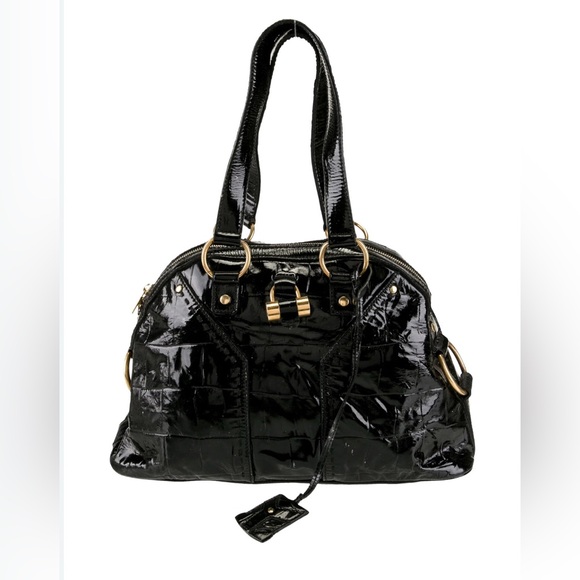 Yves Saint Laurent Handbags - YSL Muse Bag Black Patent Leather